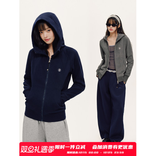 PSO Brand女裝抓絨連帽修身長袖美式衛衣秋冬季開衫運動拉鍊外套 PSO Brand女裝抓絨連帽修身長袖美式衛衣秋冬季開衫運動拉鍊外套