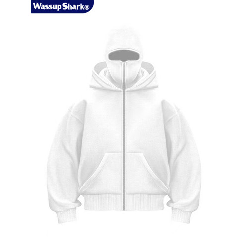 WASSUP SHARK美式cleanfit巴拉克連帽衛衣男春秋雙帽開衫悍匪帽衫 WASSUP SHARK美式cleanfit巴拉克連帽衛衣男春秋雙帽開衫悍匪帽衫