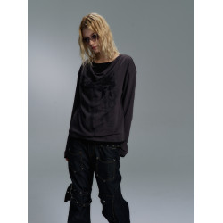 PAIKI「塞勒斯前奏」權利密碼假兩件長袖T堆領設計休閒亞文化衛衣