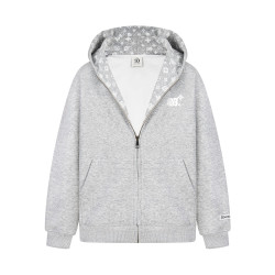 億萬少年BUFU美式印花開衫連帽衛衣外套男女秋季潮牌情侶拉鍊上衣