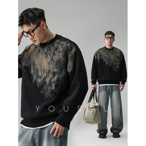 有術「隨性藝境」原創美式潮牌塗鴉圓領衛衣男秋季重磅小衆上衣 有術「隨性藝境」原創美式潮牌塗鴉圓領衛衣男秋季重磅小衆上衣