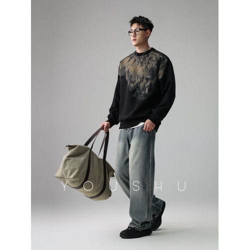 有術「隨性藝境」原創美式潮牌塗鴉圓領衛衣男秋季重磅小衆上衣 有術「隨性藝境」原創美式潮牌塗鴉圓領衛衣男秋季重磅小衆上衣