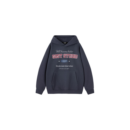 GOST【王琳凱同款】基礎印花加絨美式復古連帽衛衣帽衫外套 GOST【王琳凱同款】基礎印花加絨美式復古連帽衛衣帽衫外套