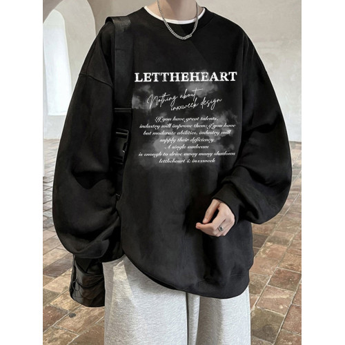 美式麂皮絨圓領衛衣男秋季潮流痞帥寬松青少年上衣服潮牌2025新款 美式麂皮絨圓領衛衣男秋季潮流痞帥寬松青少年上衣服潮牌2025新款