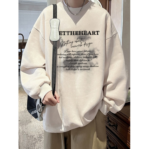 美式麂皮絨圓領衛衣男秋季潮流痞帥寬松青少年上衣服潮牌2025新款 美式麂皮絨圓領衛衣男秋季潮流痞帥寬松青少年上衣服潮牌2025新款