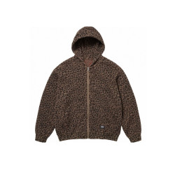 】自主天花版2025早春美式豹紋連帽寬松拉鍊衛衣外套男女款潮