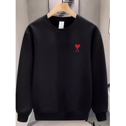 高品質簡約淨版白色衛衣男士早秋新款圓領寬松打底衫百搭休閒上衣