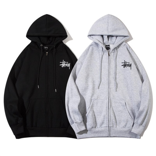 美式高街刺綉字母毛圈拉鍊衛衣男連帽寬松情侶休閒外套INS潮牌女 美式高街刺綉字母毛圈拉鍊衛衣男連帽寬松情侶休閒外套INS潮牌女