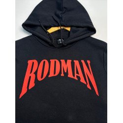 尾貨 美式潮牌球星版羅德曼男士連帽加絨衛衣 袋鼠兜休閒男女