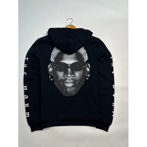 尾貨 美式潮牌球星版羅德曼男士連帽加絨衛衣 袋鼠兜休閒男女 尾貨 美式潮牌球星版羅德曼男士連帽加絨衛衣 袋鼠兜休閒男女