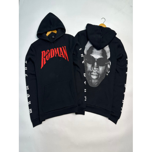尾貨 美式潮牌球星版羅德曼男士連帽加絨衛衣 袋鼠兜休閒男女 尾貨 美式潮牌球星版羅德曼男士連帽加絨衛衣 袋鼠兜休閒男女