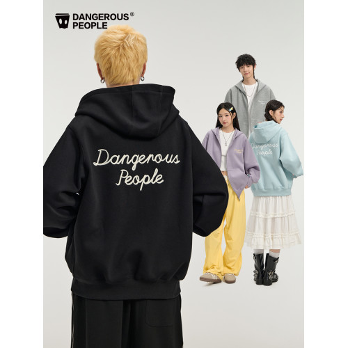 【黃子弘凡同款】Dangerouspeople薛之謙dsp刺綉開衫重磅連帽衛衣 【黃子弘凡同款】Dangerouspeople薛之謙dsp刺綉開衫重磅連帽衛衣