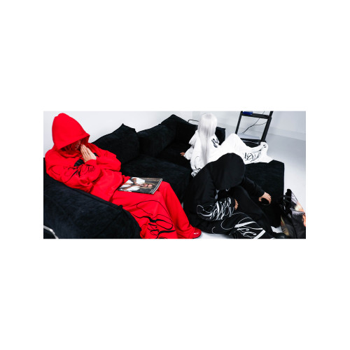 [PCCVISION] PVNCLUB 三色衛衣印花連帽套頭寬鬆刺綉oversize