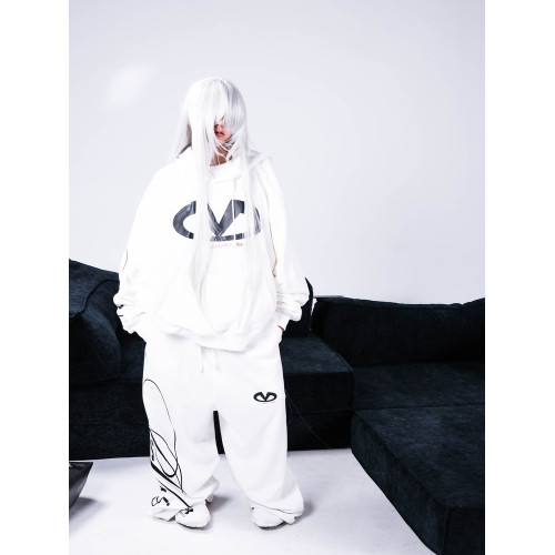 [PCCVISION] PVNCLUB 三色衛衣印花連帽套頭寬鬆刺綉oversize