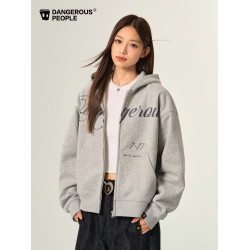 Dangerouspeople薛之謙dsp磨毛開衫連帽衛衣秋季潮牌情侶百搭外套