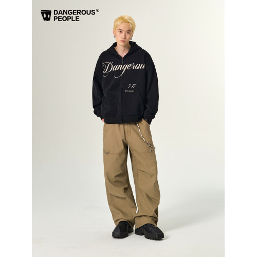 Dangerouspeople薛之謙dsp磨毛開衫連帽衛衣秋季潮牌情侶百搭外套 Dangerouspeople薛之謙dsp磨毛開衫連帽衛衣秋季潮牌情侶百搭外套