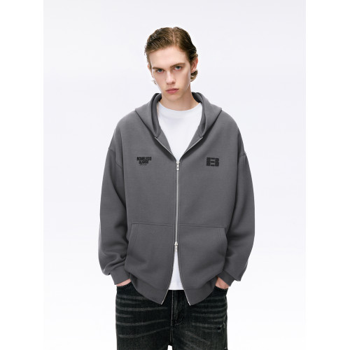 【蔡徐坤同款】BONELESS空氣層牙刷綉拉鍊衛衣寬松百搭連帽外套潮 【蔡徐坤同款】BONELESS空氣層牙刷綉拉鍊衛衣寬松百搭連帽外套潮