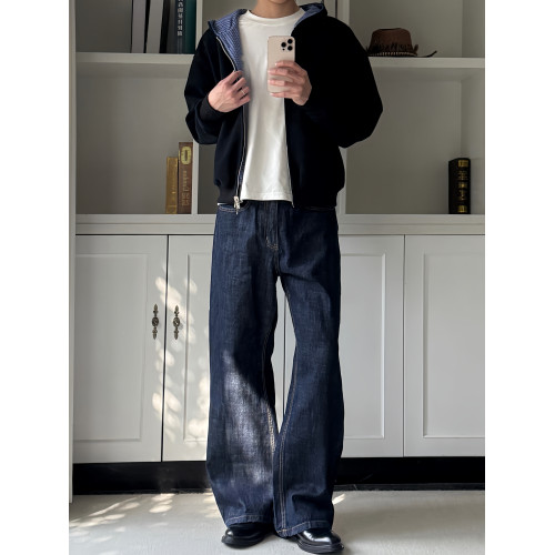 Xanvas雙面穿miu系皇家藍格紋拉鍊衛衣短寬百搭開衫外套cleanfit Xanvas雙面穿miu系皇家藍格紋拉鍊衛衣短寬百搭開衫外套cleanfit