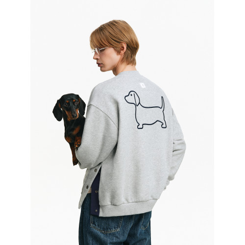 PCLP撞色小狗圓領衛衣 國潮牌美式復古男女同款寬松長袖衛衣 PCLP撞色小狗圓領衛衣 國潮牌美式復古男女同款寬松長袖衛衣