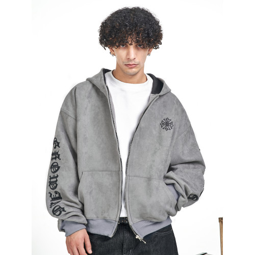 MT99【美式cleanfit麂皮刺綉外套】時尚連帽拉鍊情侶衛衣男女同款 MT99【美式cleanfit麂皮刺綉外套】時尚連帽拉鍊情侶衛衣男女同款