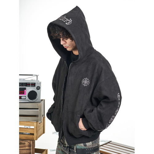 MT99【美式cleanfit麂皮刺綉外套】時尚連帽拉鍊情侶衛衣男女同款 MT99【美式cleanfit麂皮刺綉外套】時尚連帽拉鍊情侶衛衣男女同款