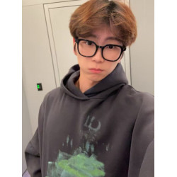 頂配版】25ss巴黎風前後面塗鴉白墨直噴下擺破壞做舊高街情侶衛衣