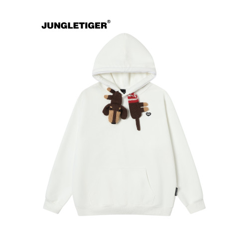 叢林老虎可拆卸針織臘腸狗帽繩連帽衛衣休閒情侶加厚帽衫男女外套 叢林老虎可拆卸針織臘腸狗帽繩連帽衛衣休閒情侶加厚帽衫男女外套