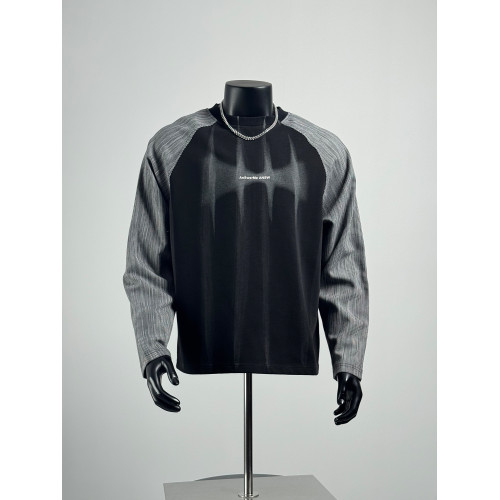 美式潮牌設計感印花圓領衛衣男撞色條紋拼接百搭外套休閒寬松上衣 美式潮牌設計感印花圓領衛衣男撞色條紋拼接百搭外套休閒寬松上衣