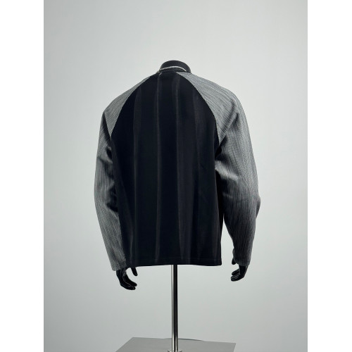 美式潮牌設計感印花圓領衛衣男撞色條紋拼接百搭外套休閒寬松上衣 美式潮牌設計感印花圓領衛衣男撞色條紋拼接百搭外套休閒寬松上衣