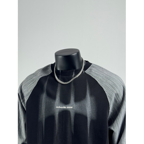 美式潮牌設計感印花圓領衛衣男撞色條紋拼接百搭外套休閒寬松上衣 美式潮牌設計感印花圓領衛衣男撞色條紋拼接百搭外套休閒寬松上衣