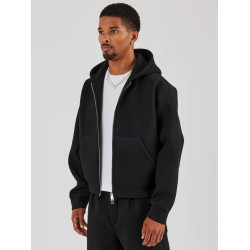 COZY BOYS美式boxy短款連帽衛衣Cleanfit秋冬拉鍊500g開衫外套男