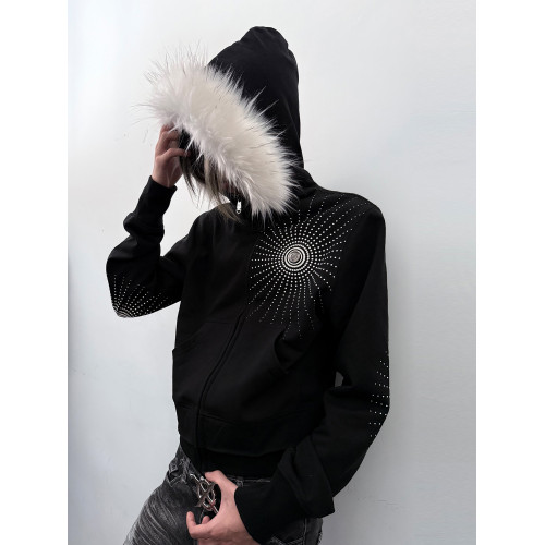 PAIKI「和平聖詠」音波刺客毛領亞文化視覺系衛衣百搭秋冬外套男 PAIKI「和平聖詠」音波刺客毛領亞文化視覺系衛衣百搭秋冬外套男