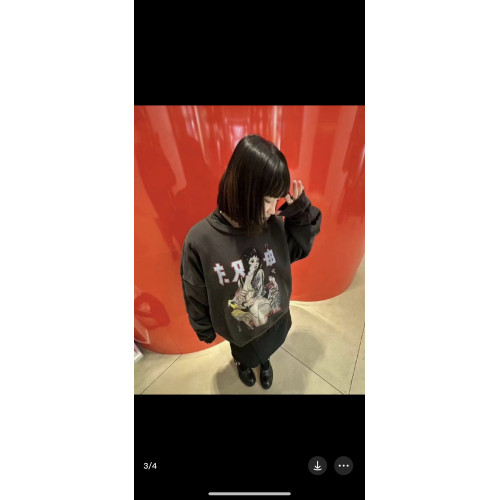 【奇跡補貨】ERD23FW憂鬱的富二代禁忌少女壞女孩圓領水洗衛衣 【奇跡補貨】ERD23FW憂鬱的富二代禁忌少女壞女孩圓領水洗衛衣