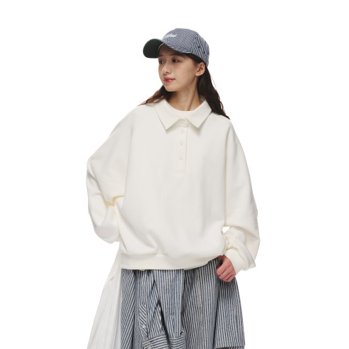 BELLKENIDEA 翻領POLO珠地衛衣復古寬松休閒通勤中性風上衣男女 BELLKENIDEA 翻領POLO珠地衛衣復古寬松休閒通勤中性風上衣男女