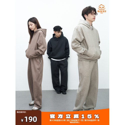 GOODLIVEABLE 360G空氣層BOXY套頭衛衣休閒套裝潮微寬松直筒衛褲 GOODLIVEABLE 360G空氣層BOXY套頭衛衣休閒套裝潮微寬松直筒衛褲