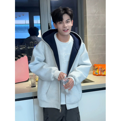 600g重磅開衫衛衣男款秋季ootd穿搭正肩連帽衫美式高級感硬挺外套 600g重磅開衫衛衣男款秋季ootd穿搭正肩連帽衫美式高級感硬挺外套