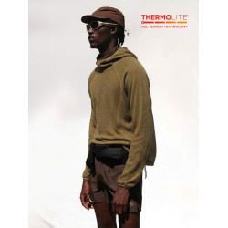 美式街頭Thermolite空氣絨連帽衛衣男女2025秋冬潮牌運動保暖帽衫