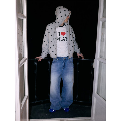 InsGale 25AW 波點加絨短寬ins連帽拉鍊衛衣外套 InsGale 25AW 波點加絨短寬ins連帽拉鍊衛衣外套