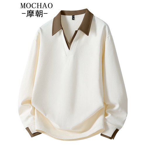 摩朝大碼衛衣男春秋季新款寬松顯瘦假兩件長袖上衣休閒百搭打底衫 摩朝大碼衛衣男春秋季新款寬松顯瘦假兩件長袖上衣休閒百搭打底衫