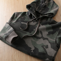 2025秋冬新款耐磨時尚寬松迷彩套頭連帽衛衣男士百搭休閒長袖上衣