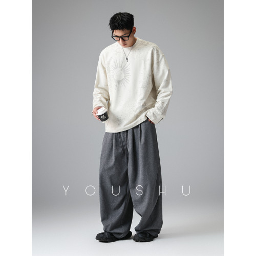 有術「染間謐語」袖口拉鍊印染美式潮牌套頭衛衣男秋季寬鬆上衣 有術「染間謐語」袖口拉鍊印染美式潮牌套頭衛衣男秋季寬鬆上衣