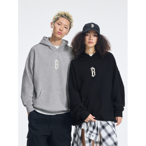 【蔡徐坤同款】BONELESS基礎B字膠漿印花連帽衛衣情侶款重磅帽衫 【蔡徐坤同款】BONELESS基礎B字膠漿印花連帽衛衣情侶款重磅帽衫