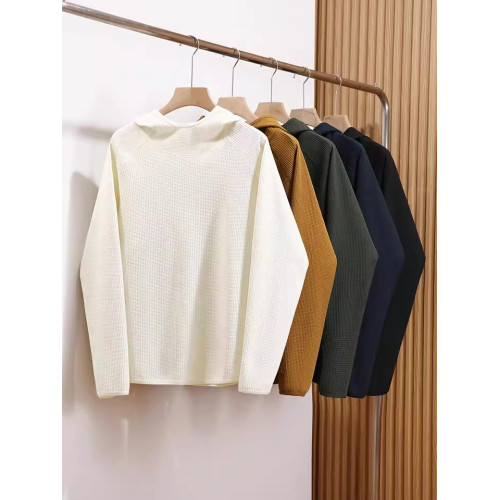 重磅華夫格！意大利Leavo Johnson 春秋男士情侶高領連帽套頭衛衣