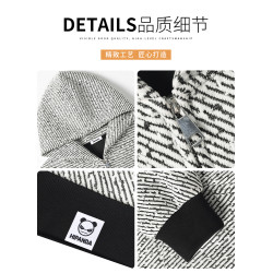 HiPanda你好熊貓條紋開衫衛衣外套男士2025秋季新款連帽衫夾克GH