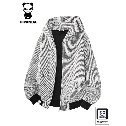 HiPanda你好熊貓條紋開衫衛衣外套男士2025秋季新款連帽衫夾克GH HiPanda你好熊貓條紋開衫衛衣外套男士2025秋季新款連帽衫夾克GH