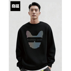 男士美式重磅衛衣秋季衣服圓領長袖上衣潮牌2025新款春秋大碼男裝