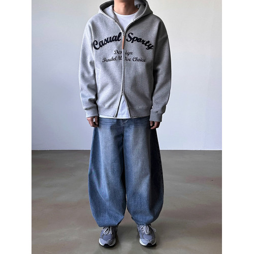 MRCYC字母刺綉連帽開衫衛衣男士秋季寬松百搭外套韓系學院風穿搭 MRCYC字母刺綉連帽開衫衛衣男士秋季寬松百搭外套韓系學院風穿搭