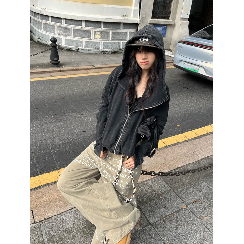 EAHO 美式復古水洗做舊連帽開衫衛衣男女寬松休閒街頭百搭ins外套 EAHO 美式復古水洗做舊連帽開衫衛衣男女寬松休閒街頭百搭ins外套