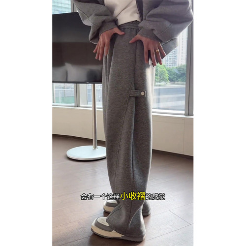 灰色重磅連帽衛衣套裝男2025秋冬季穿搭一整套高級感休閒運動外套 灰色重磅連帽衛衣套裝男2025秋冬季穿搭一整套高級感休閒運動外套