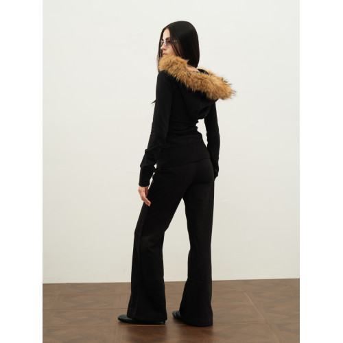 SRIKERLAB收腰毛領衛衣外套貉子毛輕奢氣質復古拉鍊修身帽衫女 SRIKERLAB收腰毛領衛衣外套貉子毛輕奢氣質復古拉鍊修身帽衫女